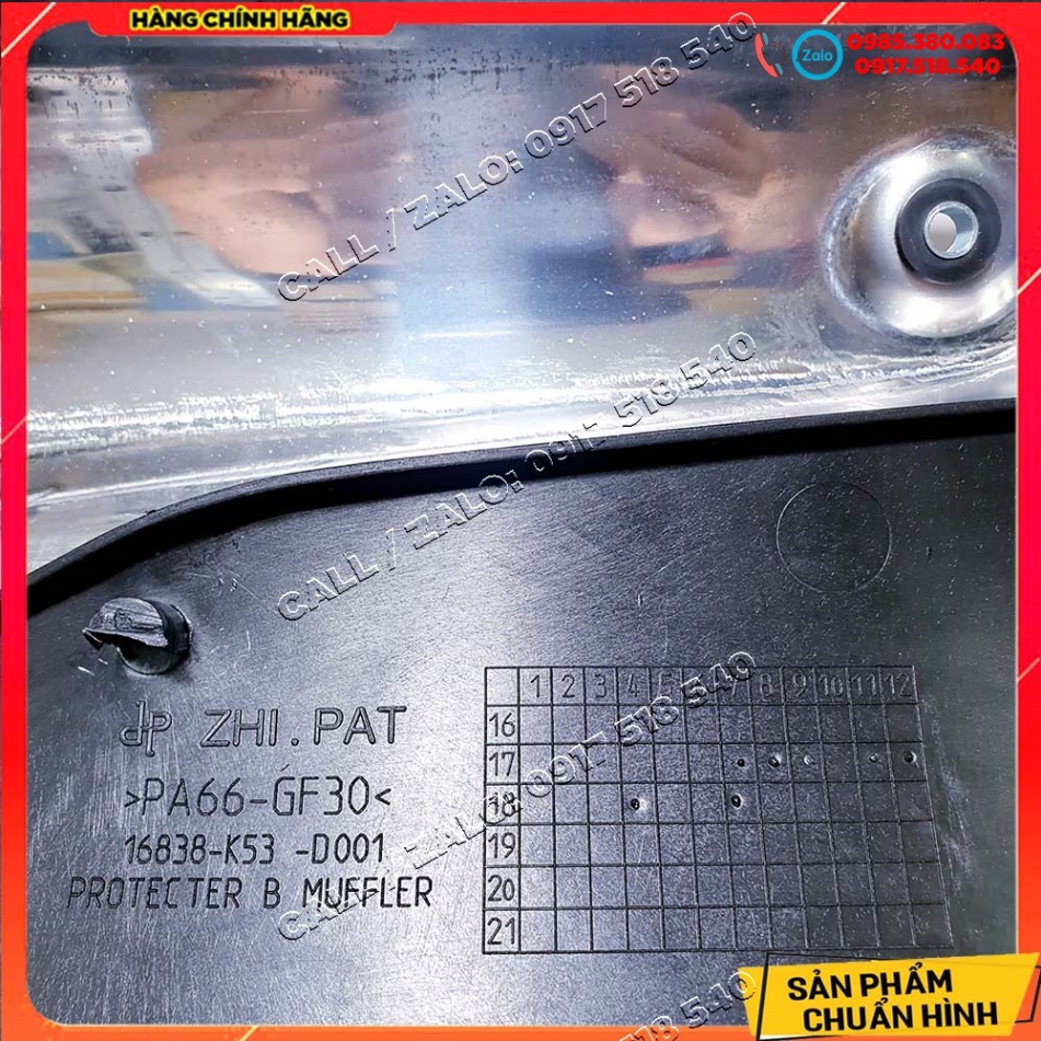 ỐP PÔ 3OOi GẮN SH 2020 - Sh 2021 - SH 2022 CHÍNH HÃNG ZHIPAT ( FULL BOX   ĐỦ PAS GẮN NHƯ ZIN) Nhựa ABS cao cấp và INOX