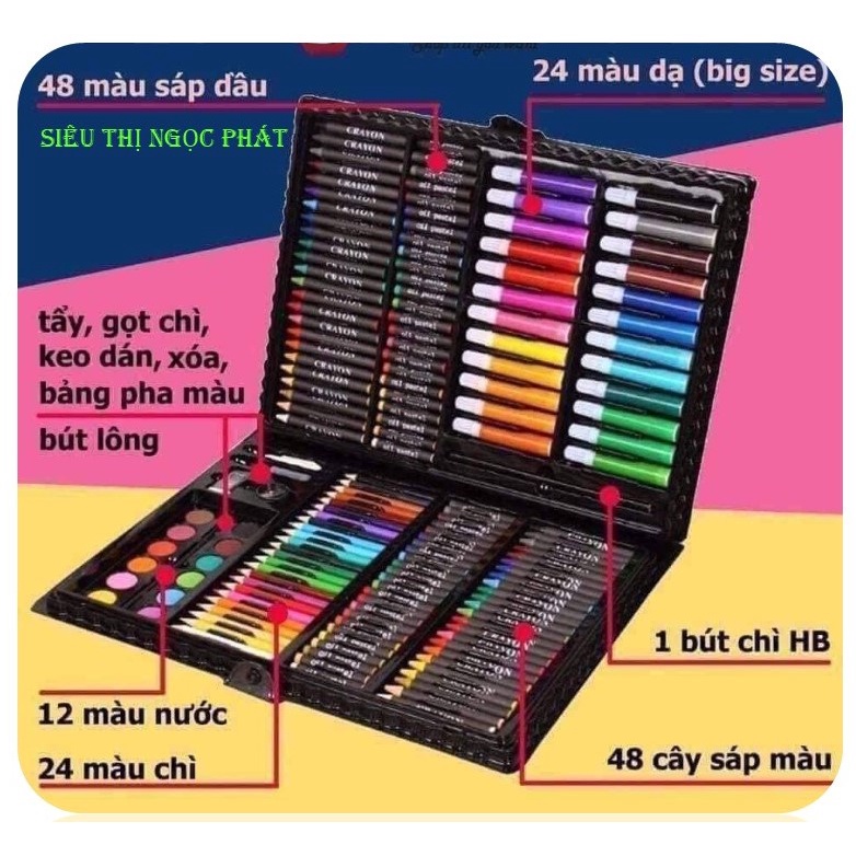 HỘP MÀU 150 CHI TIẾT, cho bé yêu thỏa sức sáng tạo_ HÀNG LOẠI 1