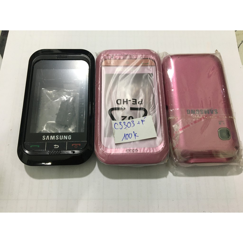 vỏ samsung C3303 các màu xịn(phụ kiện phím bên xườn tặng kèm ko bảo hành)