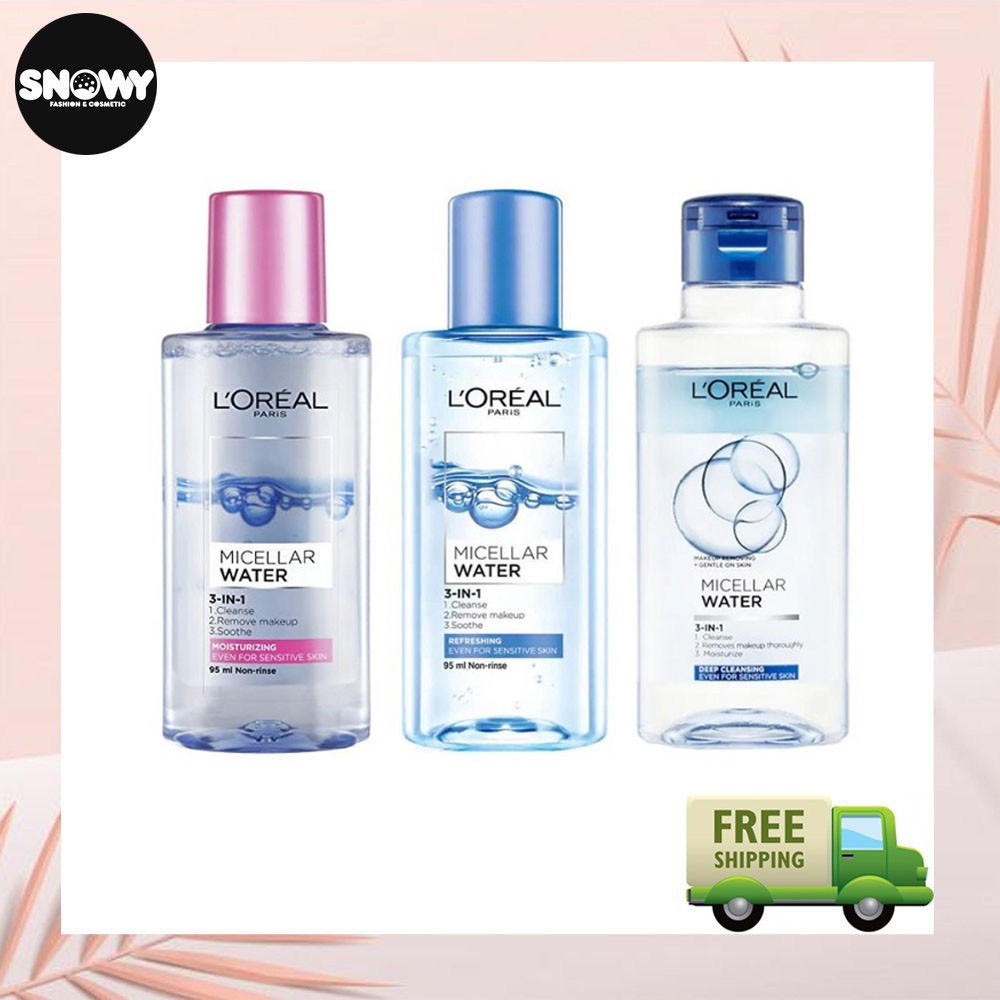 95ml Tẩy trang loreal l'oreal 3 In 1 Micellar Water