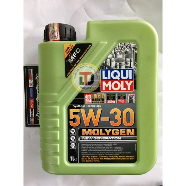 Nhớt tổng hợp cho xe máy cao cấp mới Liqui Moly 5W30 Molygen 1L