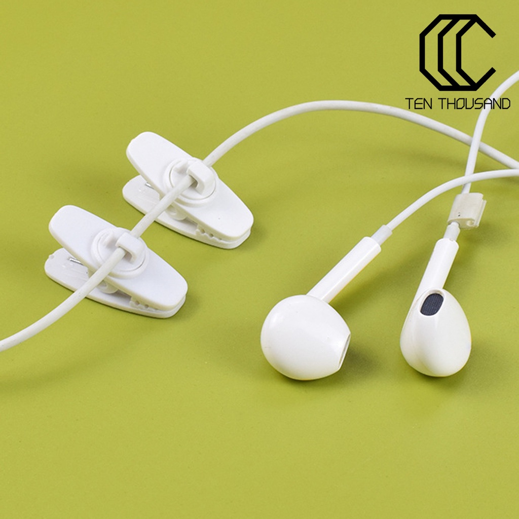 ♪Set 5 Kẹp Giữ Tai Nghe/Dây Cáp Xoay Được Bằng Nhựa Nhỏ Gọn