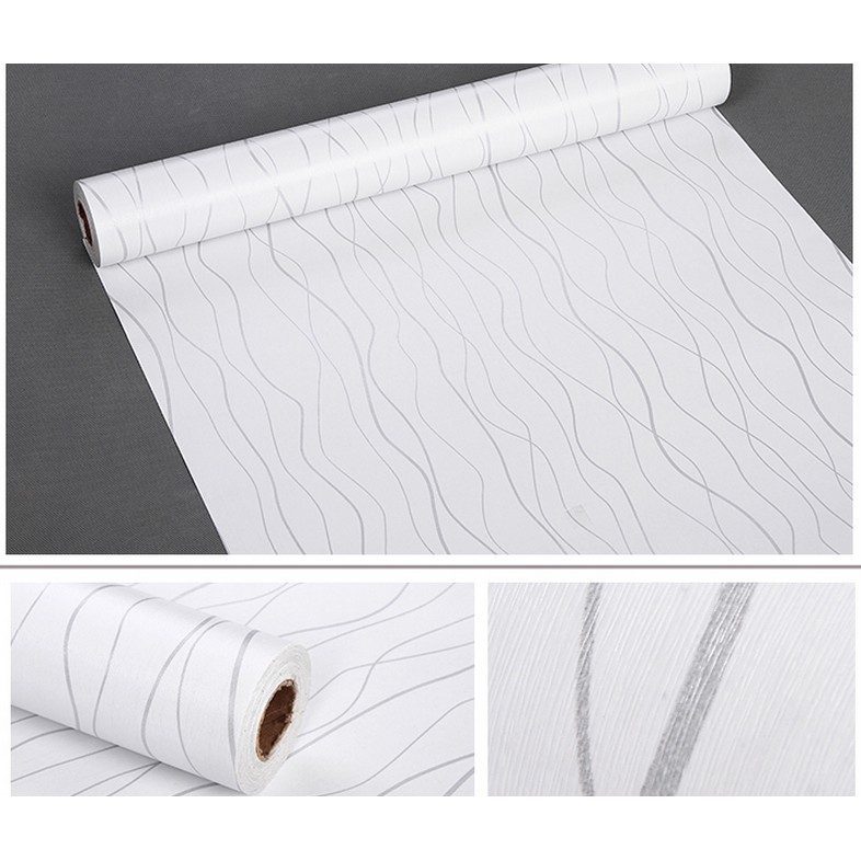 Decal giấy dán tường vân trắng