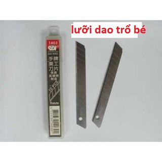 1 hộp 10 lưỡi dao rọc giấy bé, lưỡi dao trổ bé