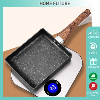 Chảo bếp từ mini chống dính hình nhật cao cấp, chảo chiên trứng hình chữ nhật