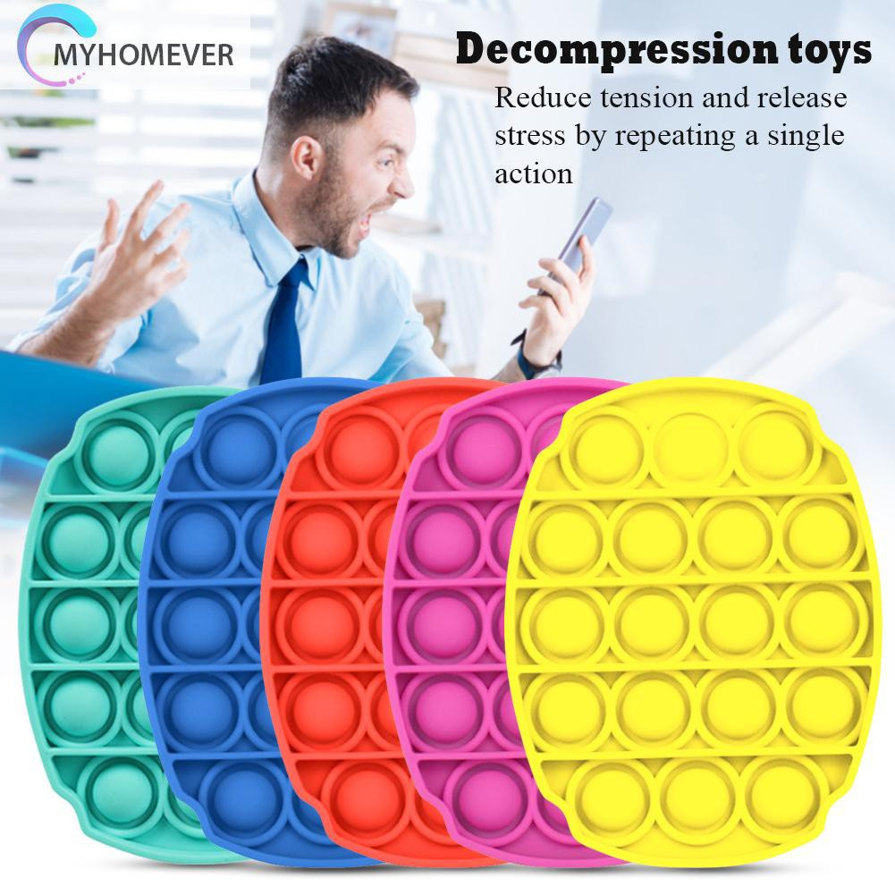 Pop It Fidget Đồ chơi Ellipse Push Bubble Fidget Sensory Đồ chơis Stress Reliever Puzzle for Autism