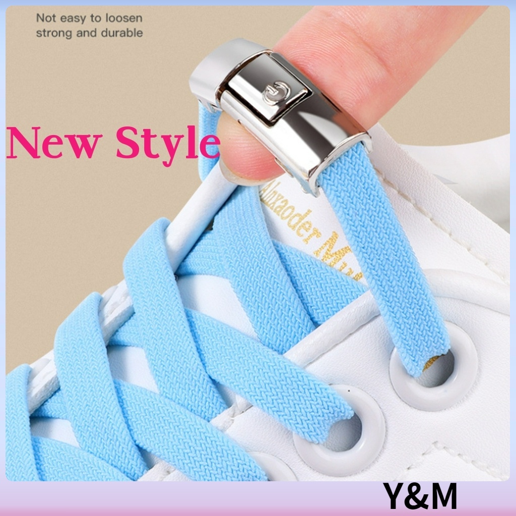 ✨COD✨2022 Dây giày thun 8MM mở rộng mẫu mới khoá dây giày Dây giày co giãn không dây dây giày trắng dây giày thông minh