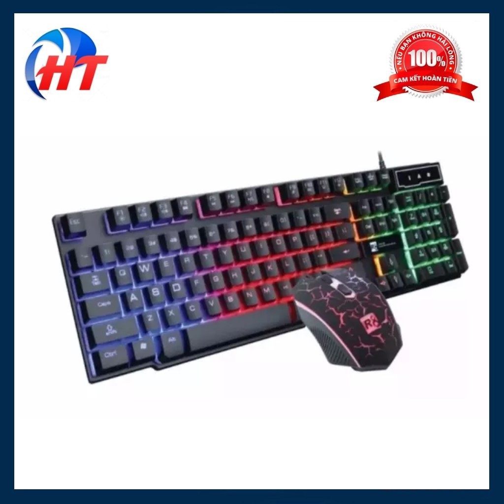 Combo Bàn phím giả cơ và Chuột chuyên game R8 1910 Led 7 màu có dây