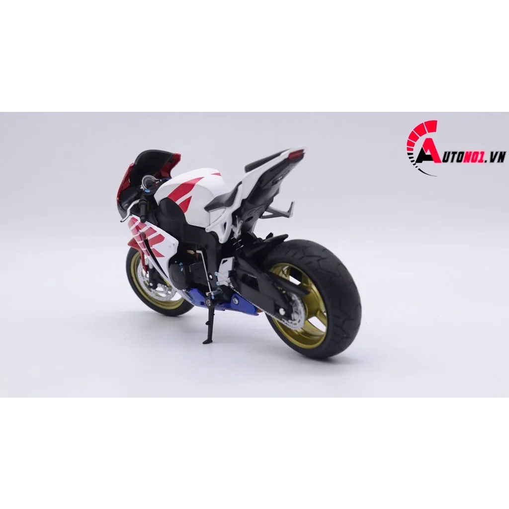 MÔ HÌNH XE HONDA CBR 1000RR WHITE RED ĐỘ PÔ - ĐỘ MÂM 1:12 AUTONO1 D172