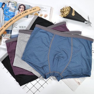 Quần lót nam thun lạnh 🌹FREE SHIP🌹 Hộp 4 Quần lót đùi nam quần sịp thông hơi Nhật