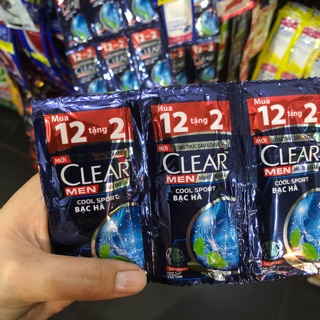 Gói Dầu gội Clear Men trị gàu mát lạnh