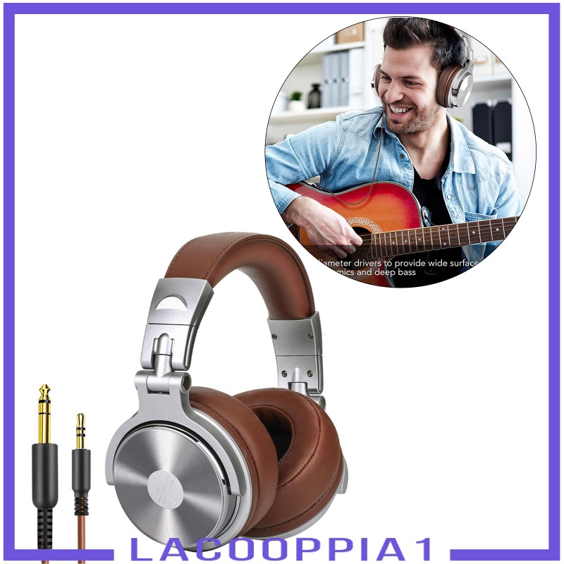 [LACOOPPIA1] Pro-30 Over Ear Headphones Studio Monitor Mixing DJ Stereo Headsets w/Mic