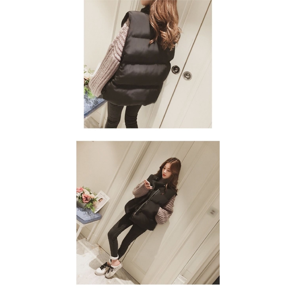 Áo khoác phao không tay dáng rộng thời trang mùa đông dành cho nữ | BigBuy360 - bigbuy360.vn