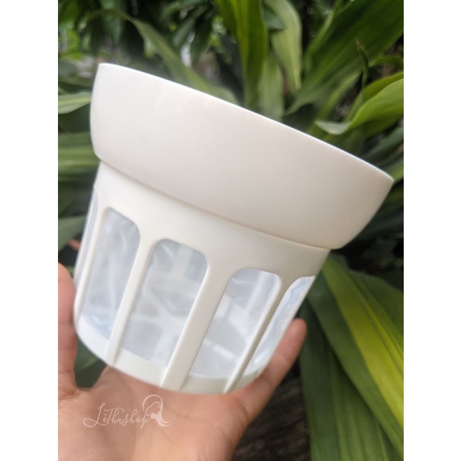 Cốc lọc sữa chua Hy Lạp bằng nấm kefir (có nắp)