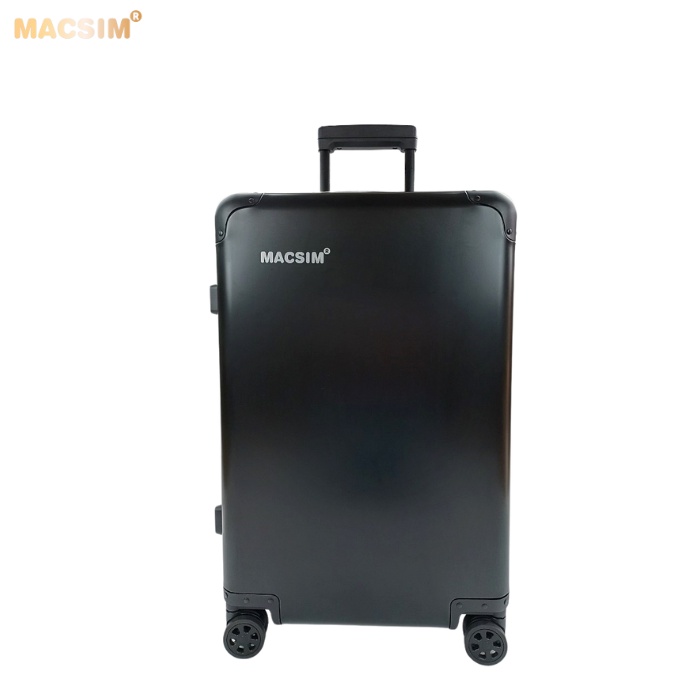 Vali hợp kim nhôm nguyên khối MS1318 Macsim cao cấp màu đen cỡ 28inches