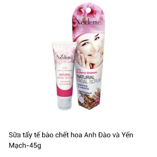 Sữa tẩy tế bào chết hoa Anh Đào và Yến Mạch-45g vedette