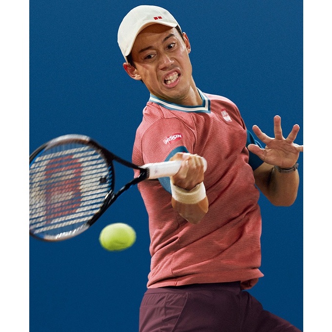 [Auth Uniqlo] Áo thể thao Tennis Uniqlo Kei Nishikori - Giải Mỹ 2021