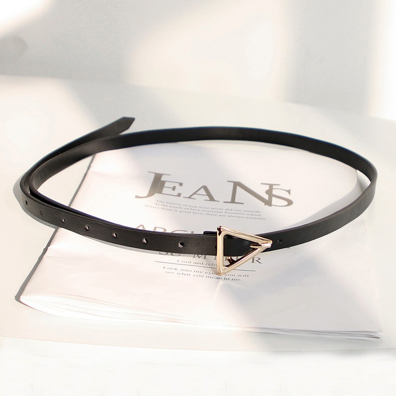 Thắt Lưng Da Pu Khóa Tam Giác Thời Trang Dành Cho Nữ