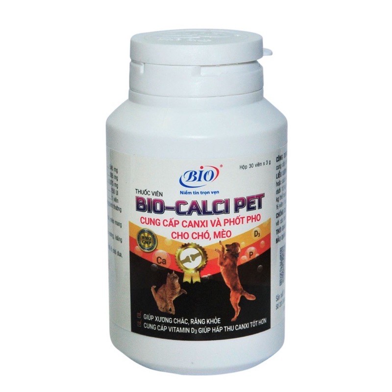 Viên Bổ Sung Canxi Và Phốt Pho Cho Chó Mèo Bio Calci Pet