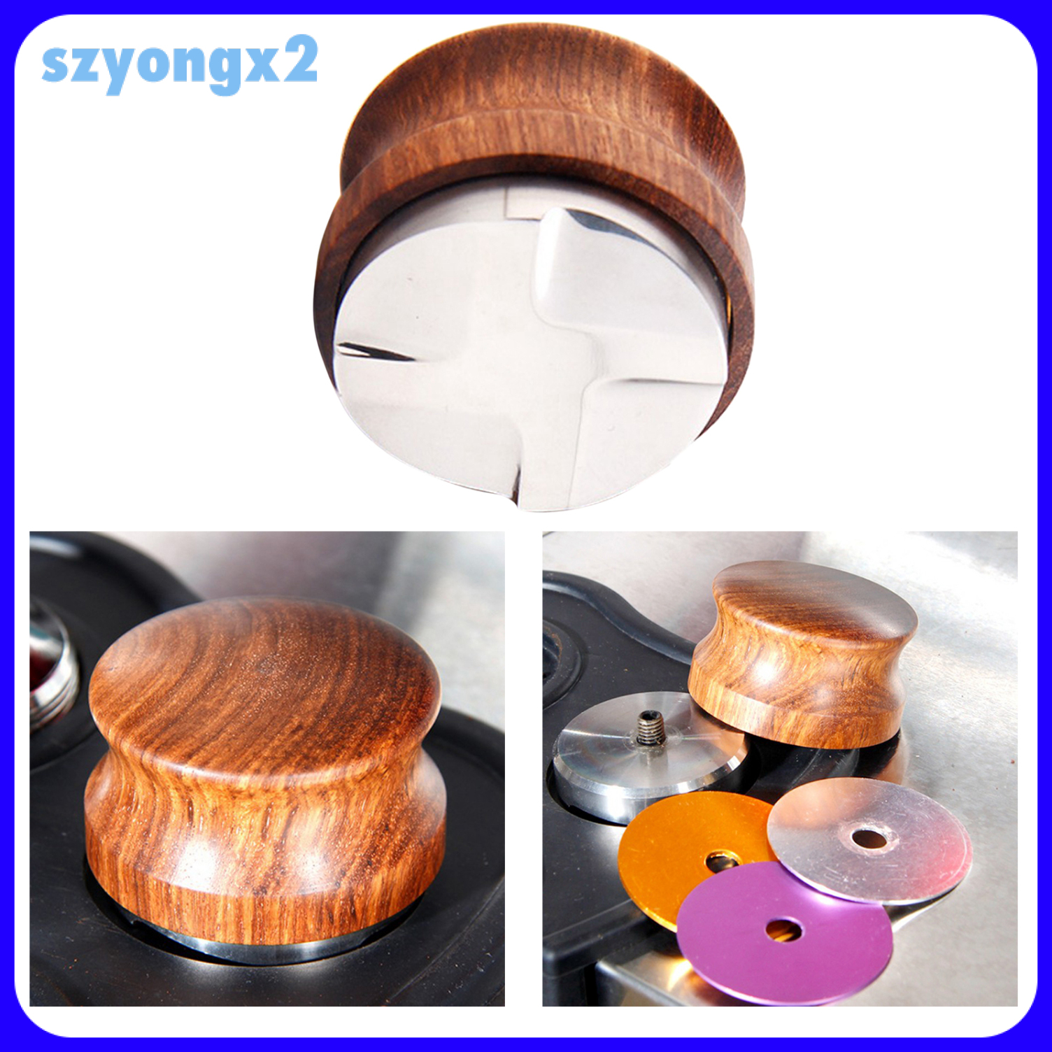 [Szyongx2] 58mm Adjustable Coffee Distributor/leveler/Tamper for Coffee Bean Powder Single