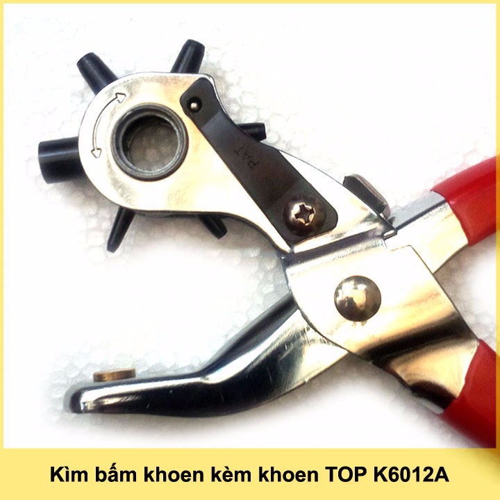 Kìm bấm lỗ bấm khoen TOP K6012A kèm khoen