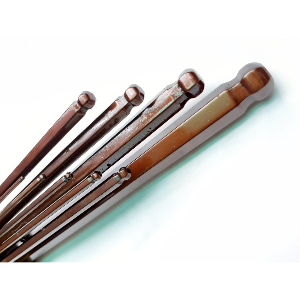 Bộ lục giác 9 cây có đầu bi, độ cứng HRC 50-55 hiệu LS+ cao cấp đa năng 1.5 - 10mm EXTRA LONG HEX KEY SET