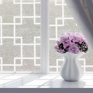 Decal Giấy Dán Kính Ô Vuông Trắng keo sẵn khổ 45cm