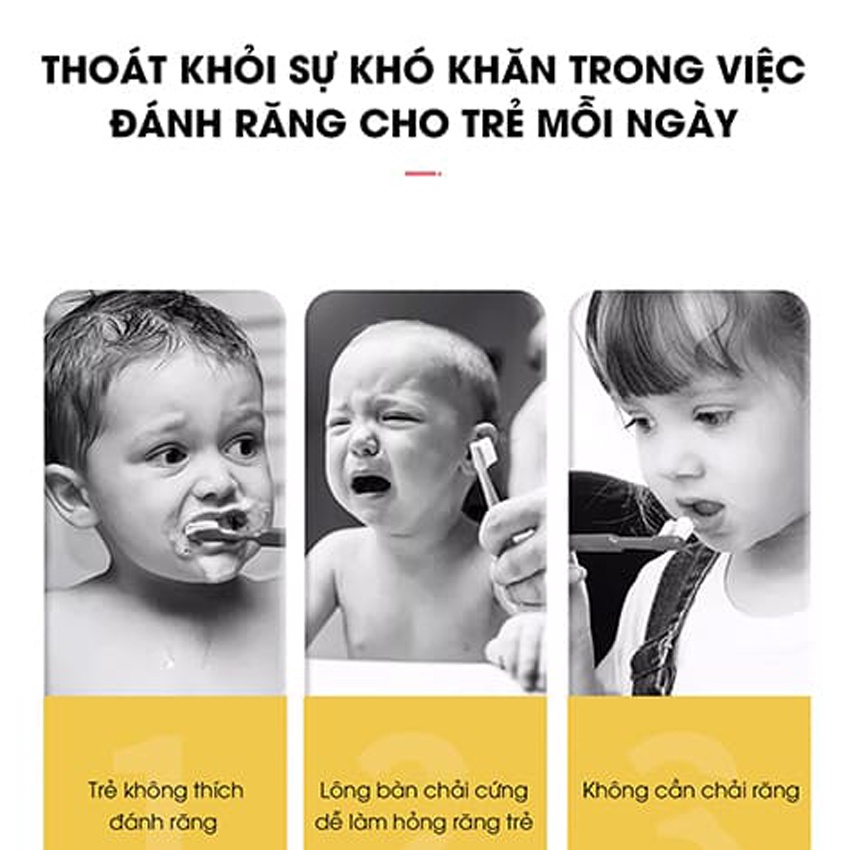 Bàn chải điện cho bé WEKOME- Bàn chải điện trẻ em chữ U- Phù hợp các bé từ 2-10 tuổi