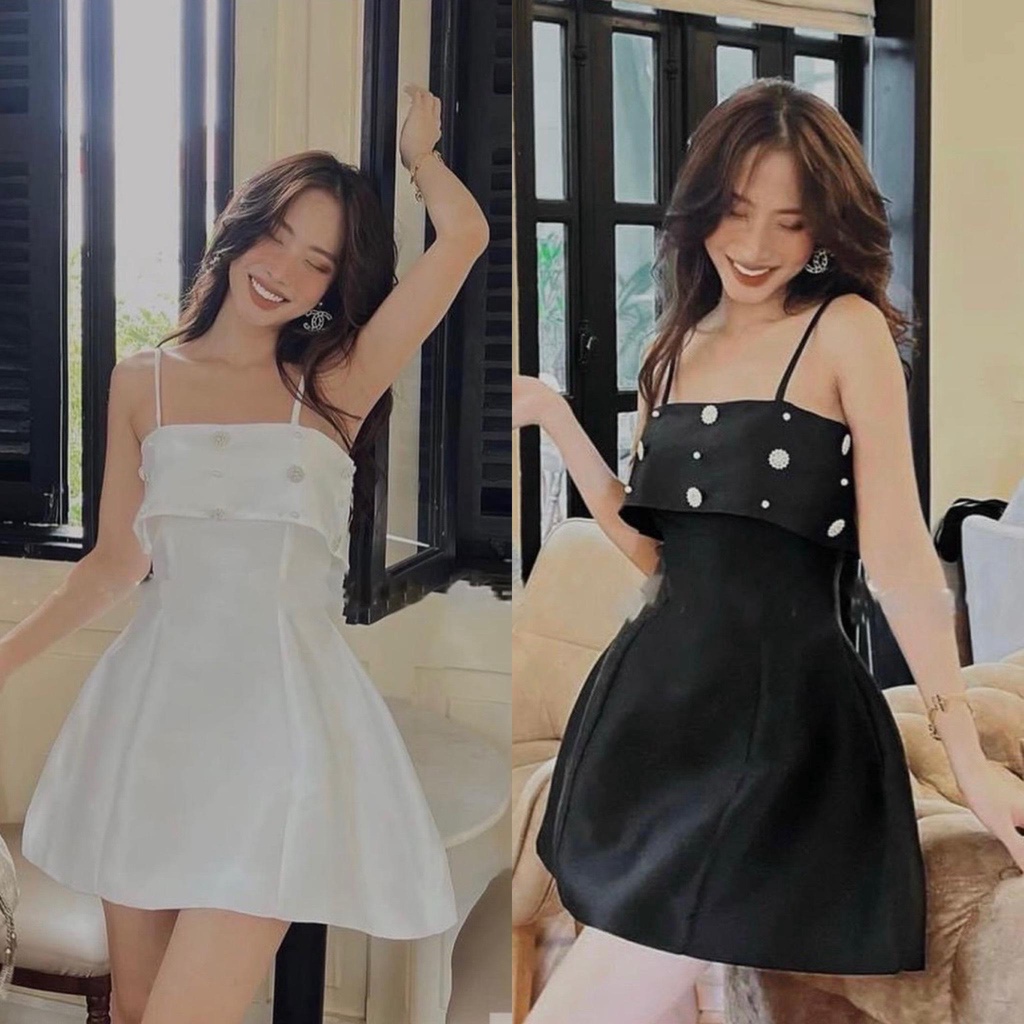 Đầm 2 dây cúp ngực đính hoa 2M💖 KÈM ẢNH THẬT