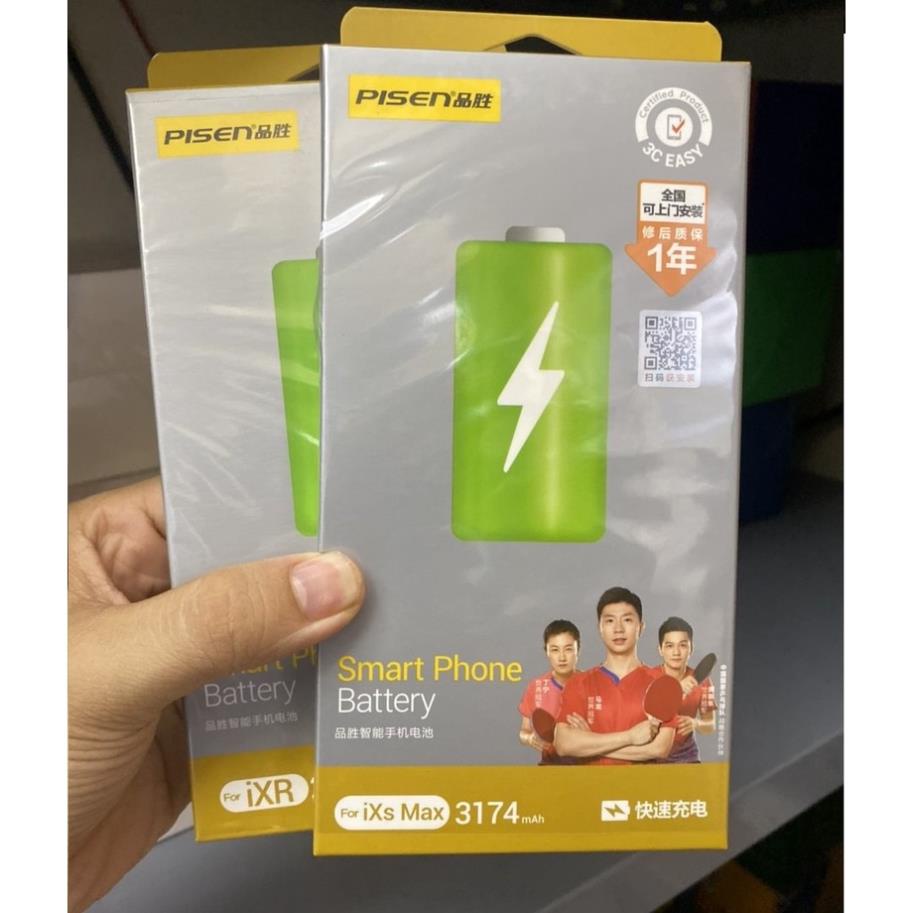 PIN PISEN ĐT táo 5s/6/6s/6pl/6spl/7/7pl/8/8pl/X/Xs/Xr/Xsmax + Bộ Vít tháo lắp