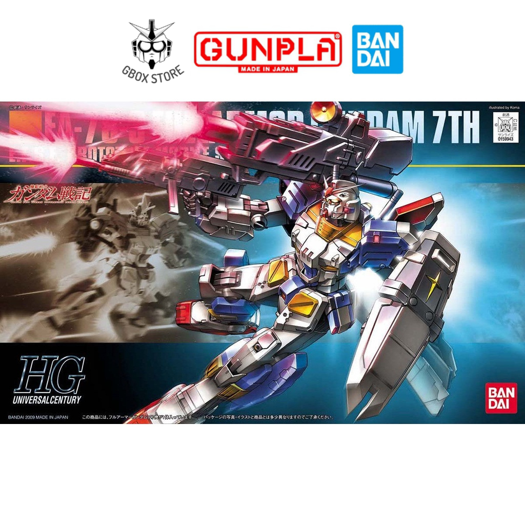 Gundam HG FA-78-3 Full Armor Gundam 7th 098 Bandai HGUC Mô hình nhựa lắp ráp 1/144