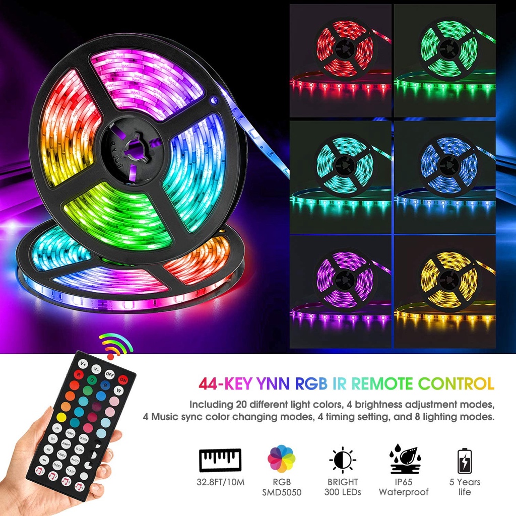 Bộ điều khiển led dây 5m RGB cảm ứng nhảy theo nhạc - Led music controller-C10