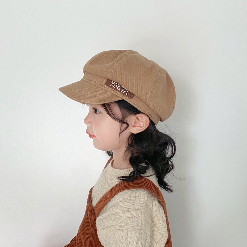 Mũ nồi trẻ em - Mũ beret phong cách Retro cổ điển cho bé từ 3-13 tuổi chất vải kaki cực chất cho bé trai bé gái ML05