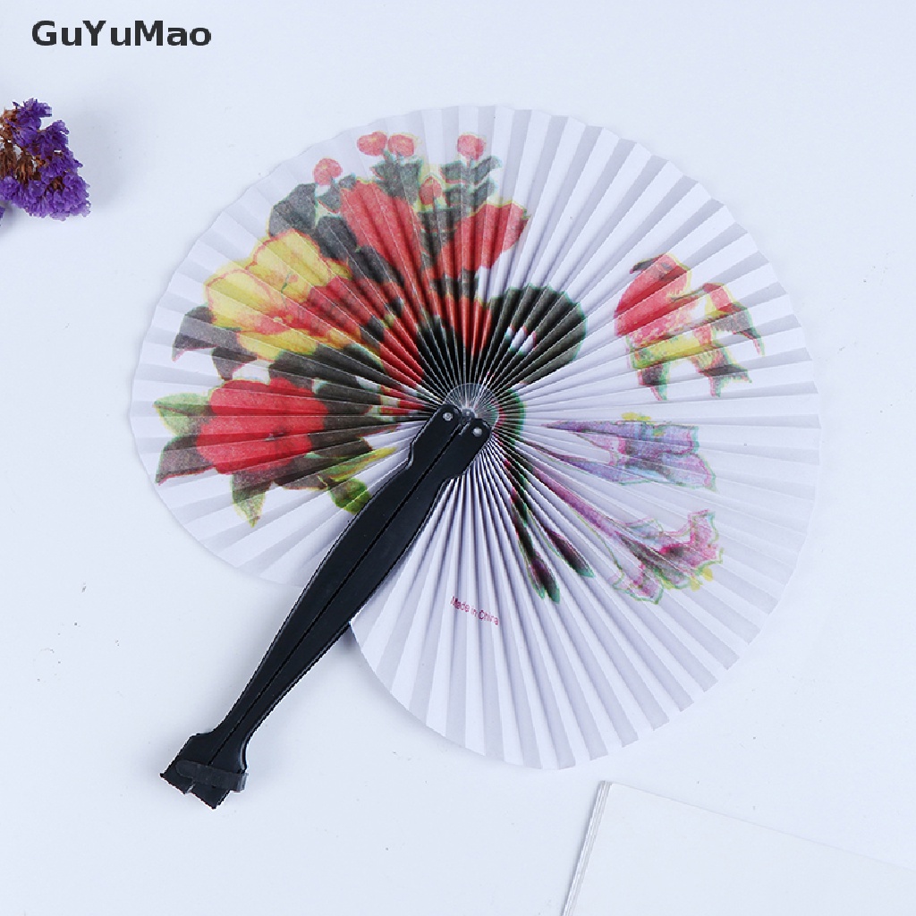 Quạt Xếp Cầm Tay Bằng Giấy In Họa Tiết Phong Cách Trung Hoa