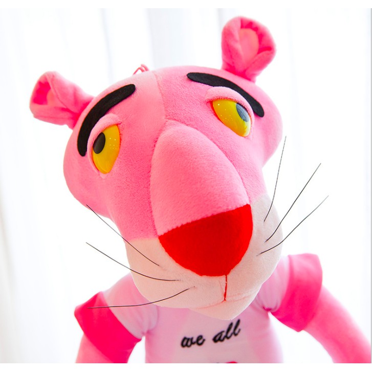 Gấu bông báo hồng mang áo mặt ngáo size 1M và size 1M3/ Thú bông báo hồng pink panther - CONY House