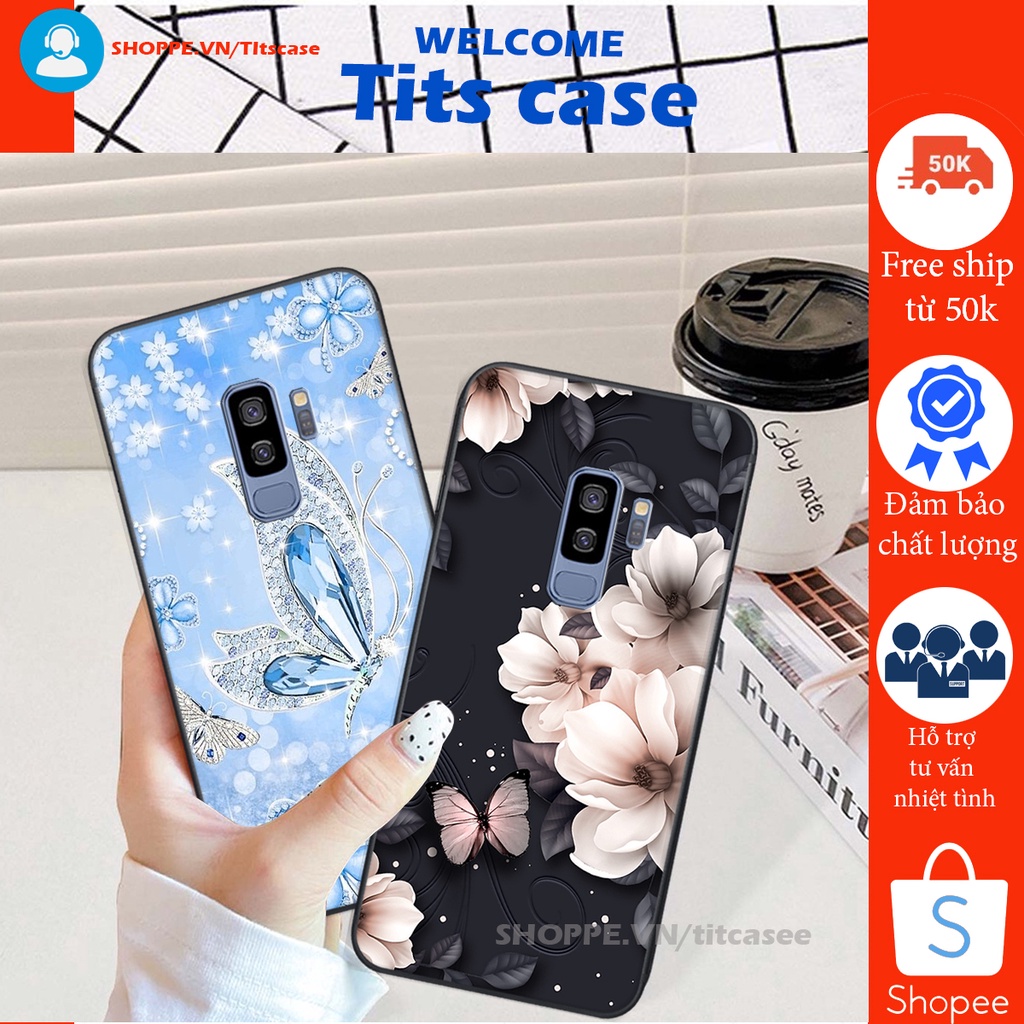 Ốp lưng Samsung Galaxy S9 PLUS in hình thiên nga,hoa may mắn, đặc sắc ĐỘC - LẠ - BỀN
