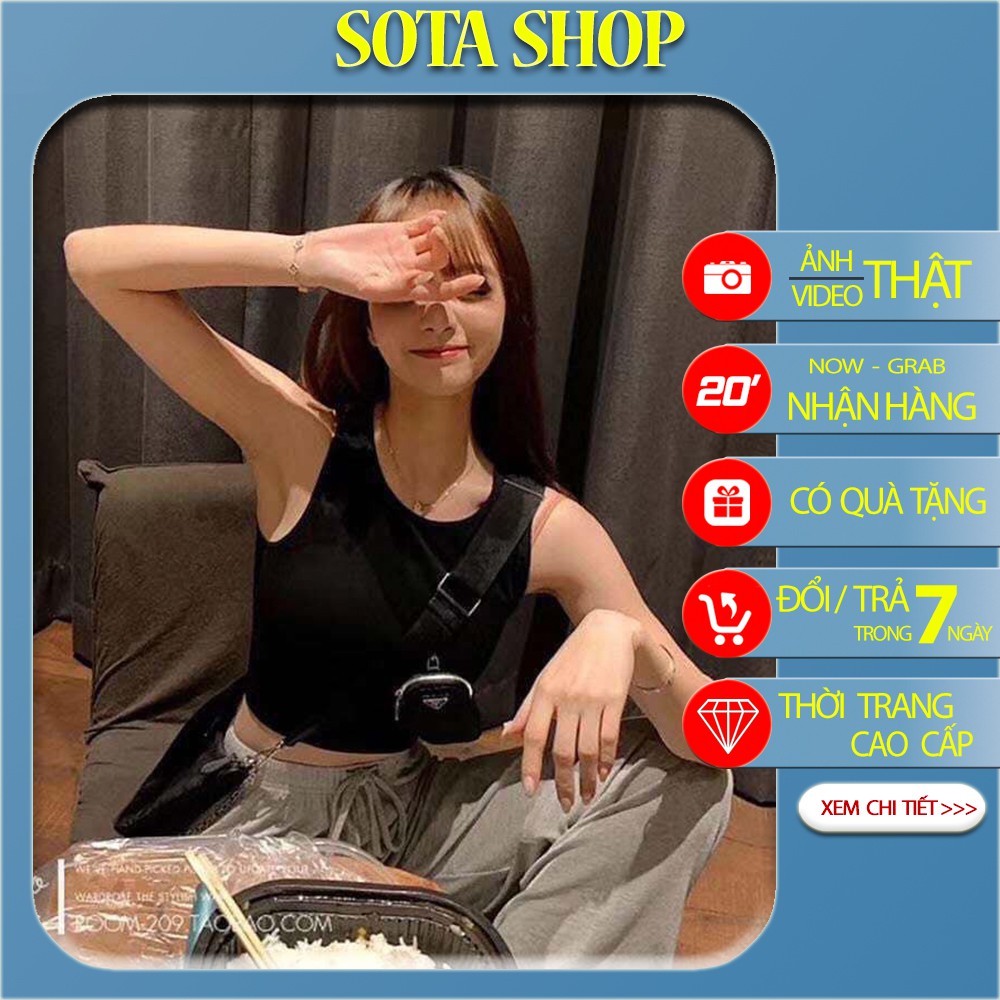 [SẴN] Áo Cotton Sát Nách Màu Trơn Xinh Xắn Cho Nữ kiểu áo croptop nữ mới 2021 Sota shop