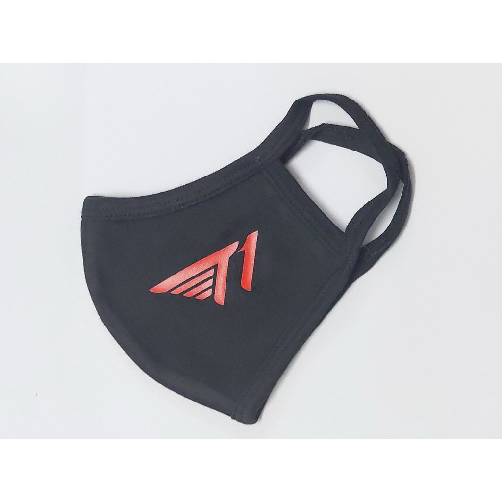 Khẩu Trang Vải 2 Lớp Đen Cho Game Thủ Hâm Mộ Faker Phiên Bản SKT T1 Có Clip Đeo Thực Tế