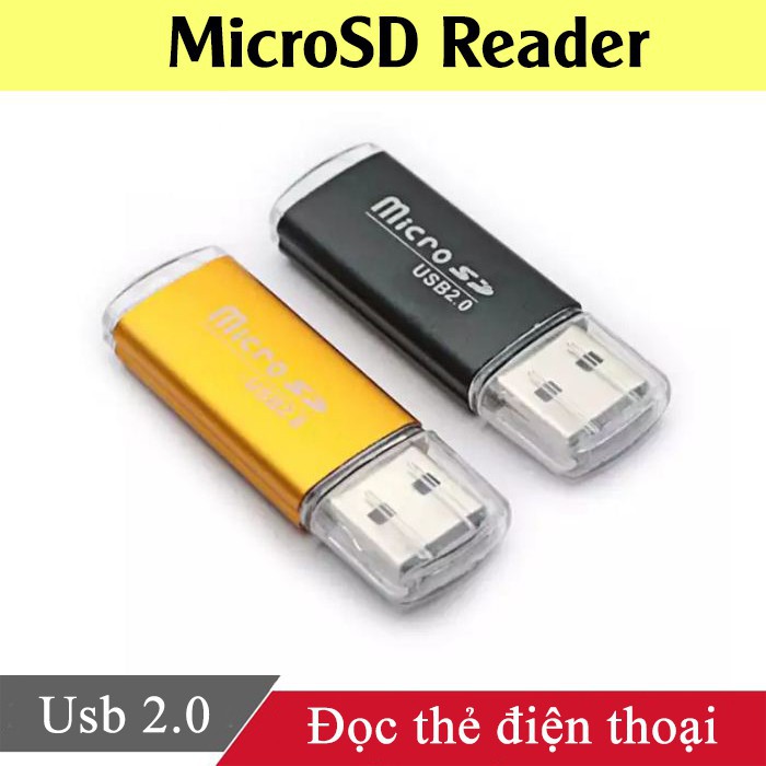 Đầu lọc thẻ nhớ USB 2.0 Vỏ Nhôm siêu bền bỉ GIAO MÀU NGẪU NHIÊN