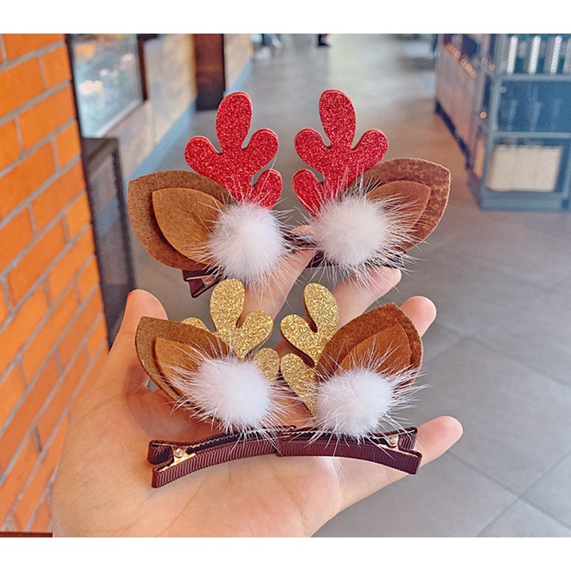 Kẹp Tóc Noen Cho Bé - Kẹp Tóc Tuần Lộc Đấng Yêu - GIAO NGẪU NHIÊN