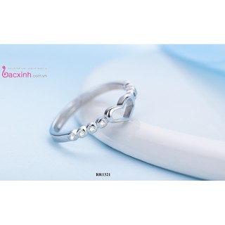 Nhẫn bạc Ý 925 Bạc Xinh Huệ Ngân - Tim xinh RR1321