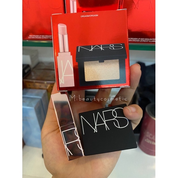 Set NARS mini size Orgasm Lip and Highlight