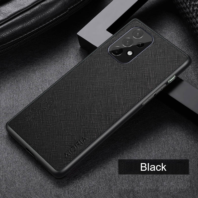 Ốp Bao Da Điện Thoại pu tpu Bảo Vệ camera Họa Tiết Đan Chéo Thanh Lịch Cho samsung galaxy a33 a53 5g Ốp
