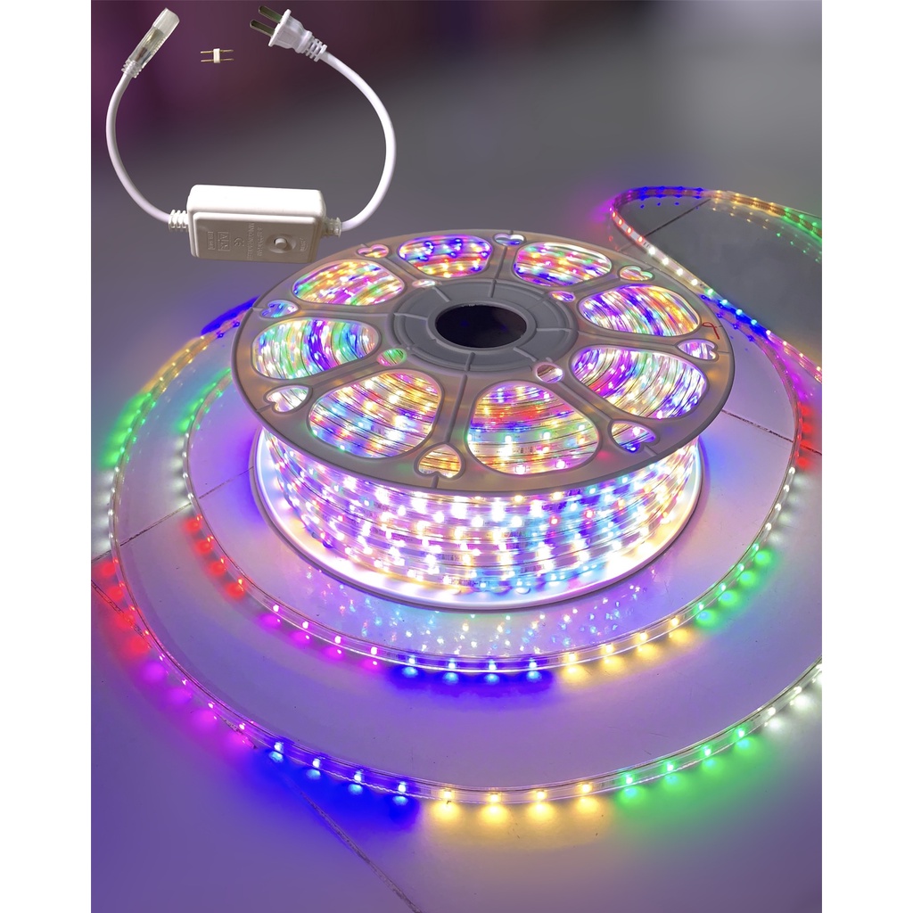 Dây Led Chạy Đuổi 2835 1 Hàng Bóng Cuộn 100m Tặng Kèm Nguồn Siêu Sáng