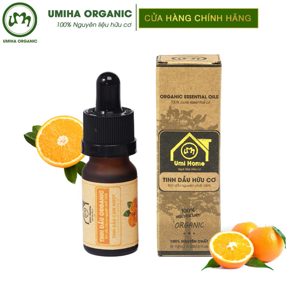 Tinh dầu Cam Ngọt hữu cơ UMIHA nguyên chất | Orange Essential Oil 100% Organic 10ml