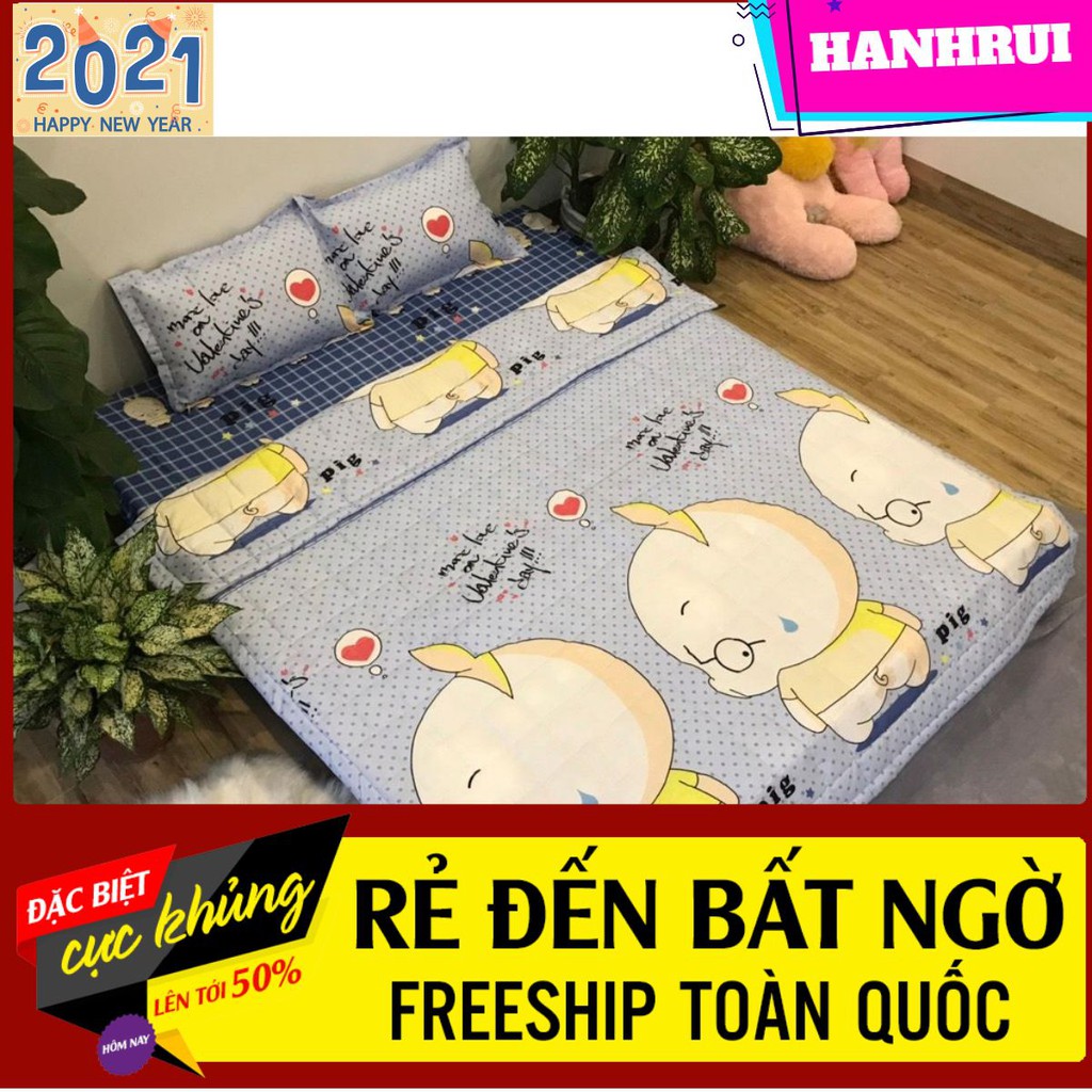 [Bộ ga gối đệm dày]Bộ ga gối 3 món,đệm 10-15-20cm rẻ nhất tp hcm-hanhrui 859