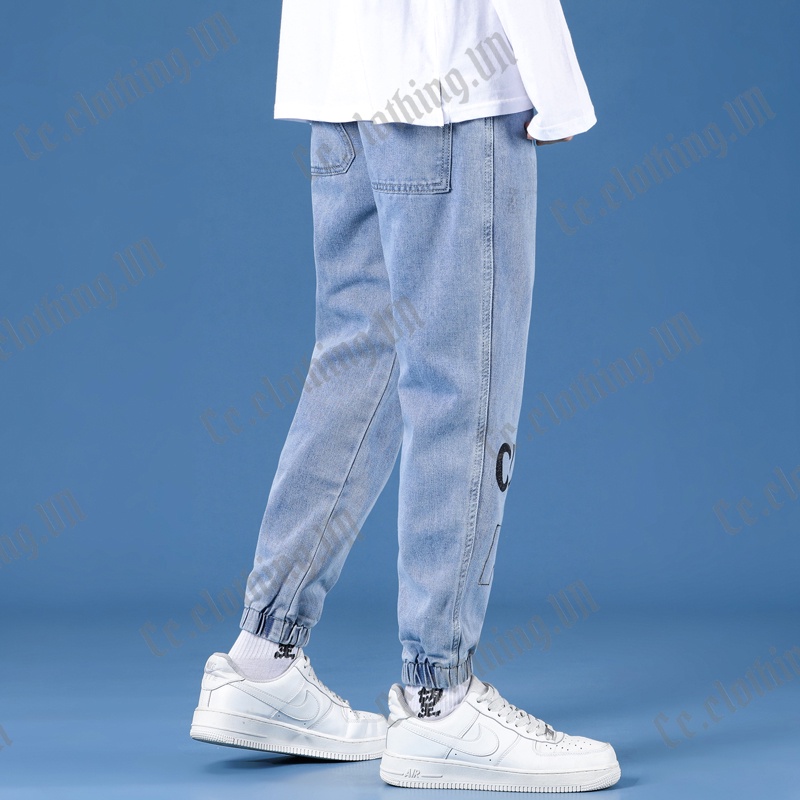 Quần jean nam jogger trơn , Jean Unisex giản dị phong cách Hàn Quốc | BigBuy360 - bigbuy360.vn