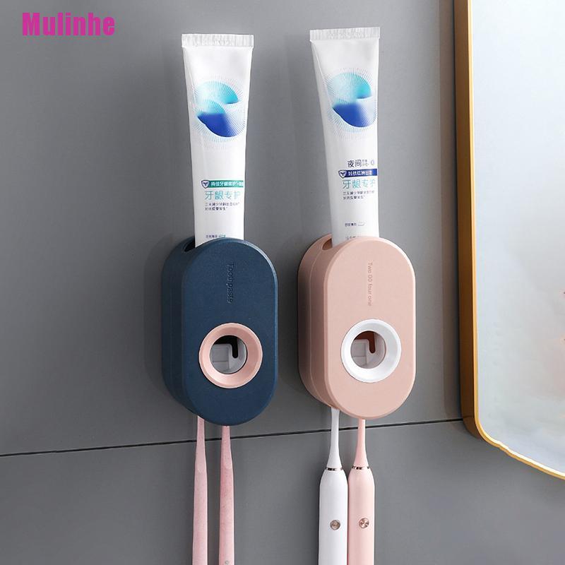 Bộ Bàn Chải Đánh Răng Tự Động Gắn Tường Tiện Dụng
