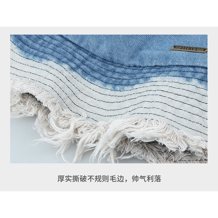 Mũ Bucket Chất Liệu Denim Màu Sắc Tương Phản Phong Cách Retro Nhật Bản Cho Nam Nữ