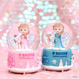 [FROZEN 2] Quả cầu tuyết phát nhạc Nữ Hoàng Băng Giá Elsa và người tuyết Olaf (Tặng pin)